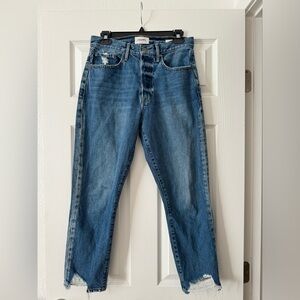 FRAME Le Original Distressed Hem Blue Jeans Sz 28